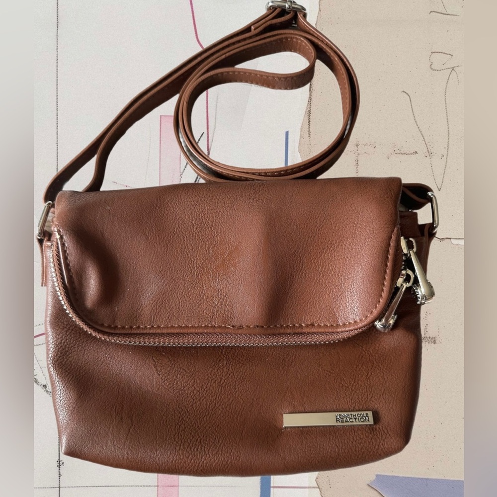 Kenneth Cole Reaction Brown Crossbody Bag